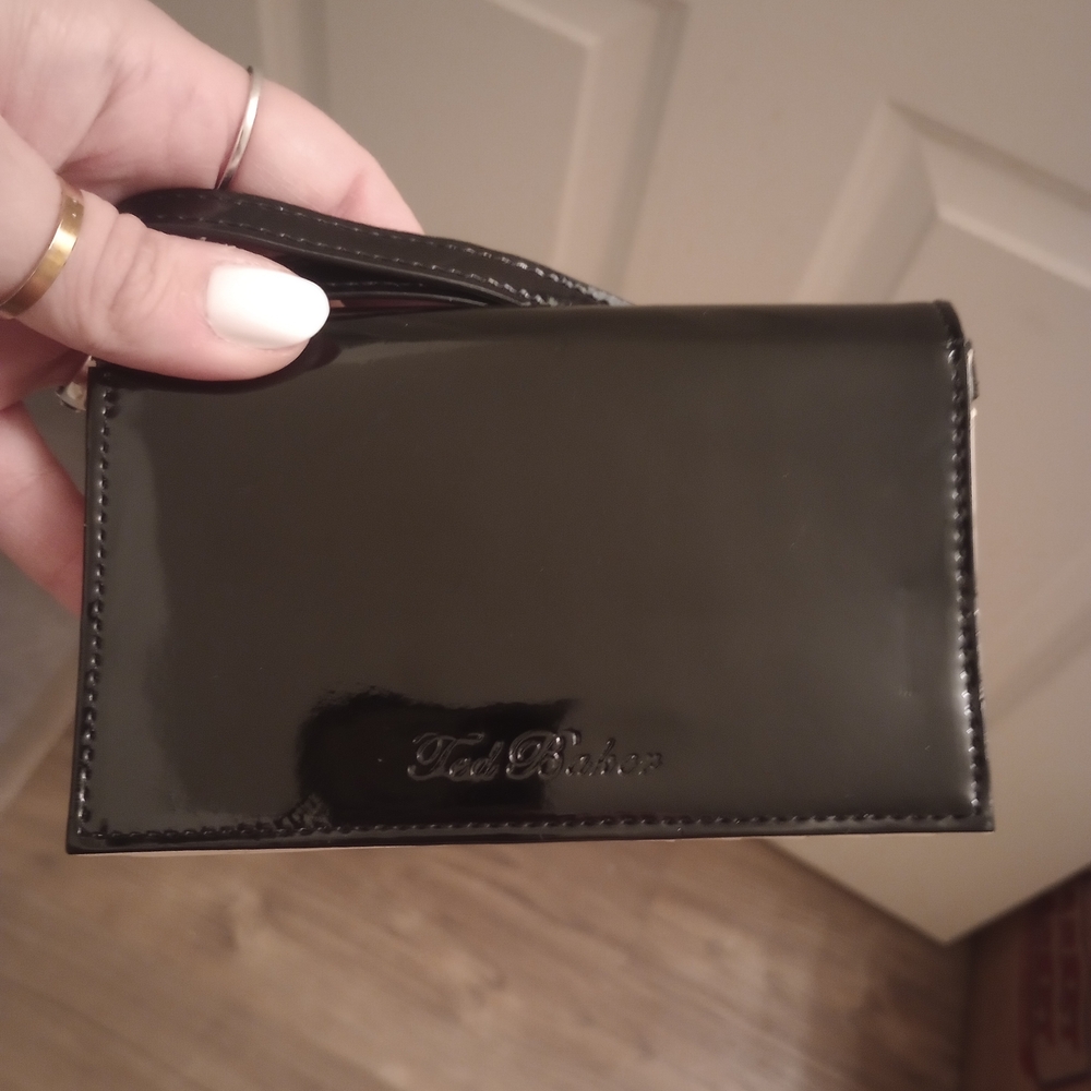 Ted Baker Glossy Black Leather Wallet